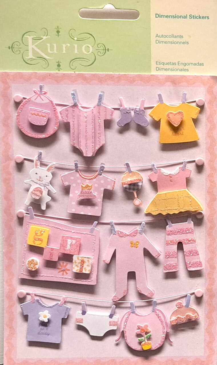 K & Company Kurio Patty Cake Girl Images Dimensional Stickers